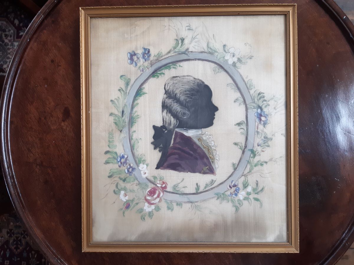 Painting On Silk of Regency Figure